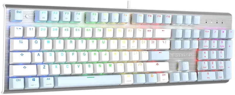 Клавиатура A4Tech FS100 механическая синий USB for gamer LED кабель 1.8м