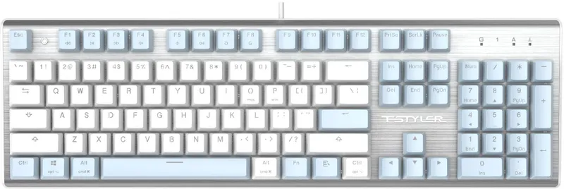 Клавиатура A4Tech FS100 механическая синий USB for gamer LED кабель 1.8м