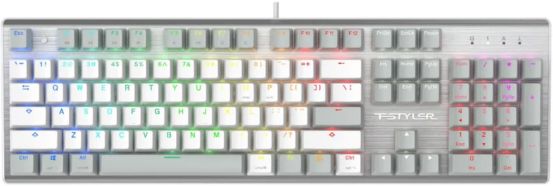 Клавиатура A4Tech Fstyler FS100 Neon механическая черный USB for gamer LED (FS100)