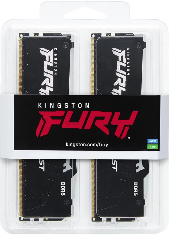 Память DDR5 2x32GB 6000MHz Kingston KF560C36BBEAK2-64 Fury Beast Black RGB RTL Gaming PC5-48000 CL36 DIMM 288-pin 1.35В kit single rank с радиатором Ret
