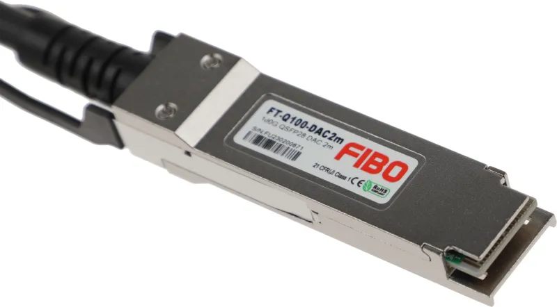 Кабель DAC Fibo FIBO_FT-Q100-DAC2m 100Гбит/с 2м QSFP28-QSFP28 (FT-Q100-DAC2M)