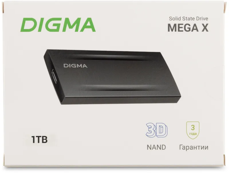 Накопитель SSD Digma USB 3.2 1TB DGSM8001T2MGG MEGA X 1.8"