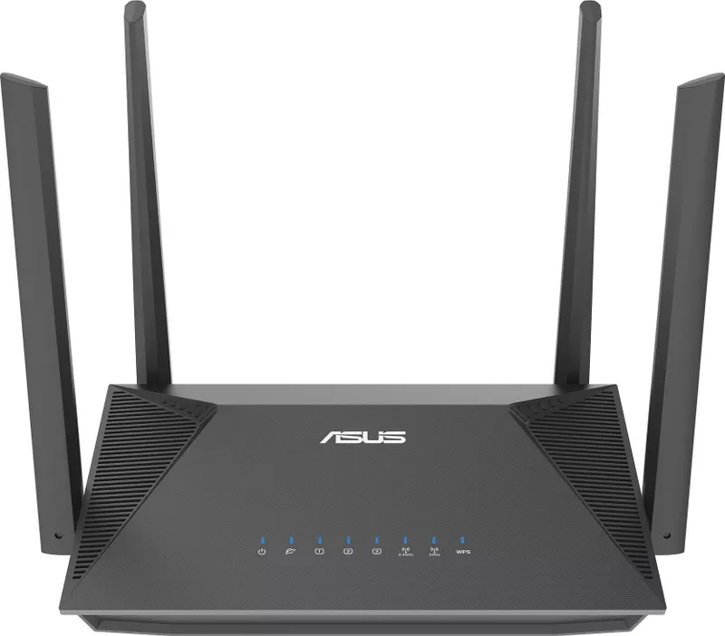 Роутер ASUS RT-AX52//802.11 a/b/g/n/ac/ax, 1201+574 Mbps, 2,4 + 5 gGz, 4 antennas; 90IG08T0-MO3H00
