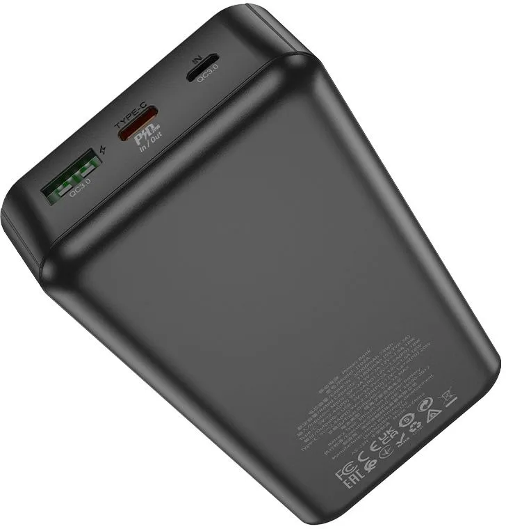 Мобильный аккумулятор Hoco J102A Cool figure black 20000mAh QC/PD 20W 3A USB-A/USB-C черный