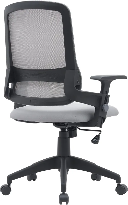 Кресло Cactus CS-MC313-BKGY черный/серый сетка/ткань низк.спин. крестов. пластик пластик черный