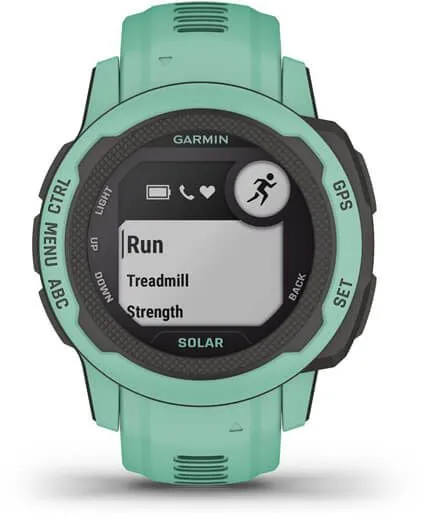 Смарт-часы Garmin Instinct 2S Solar Tactical 20мм 1.3" AMOLED корп.черный/мятный рем.мятный (010-02564-02)