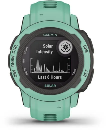 Смарт-часы Garmin Instinct 2S Solar Tactical 20мм 1.3" AMOLED корп.черный/мятный рем.мятный (010-02564-02)