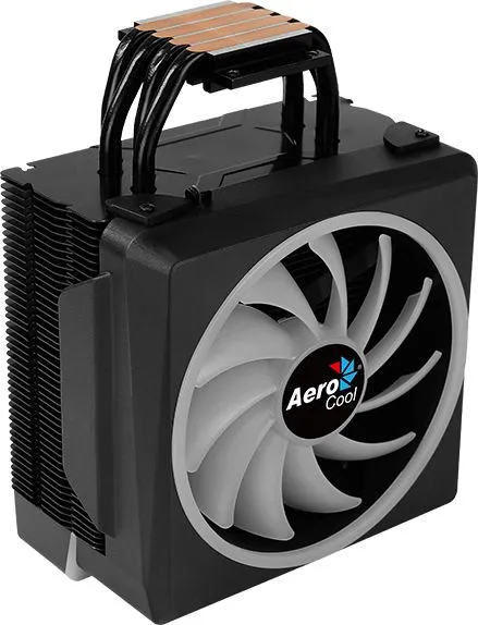 Устройство охлаждения(кулер) Aerocool Cylon 4F Soc-AM5/AM4/1151/1200/2066/1700 черный 4-pin 14-26dB Al+Cu 145W 550gr Ret
