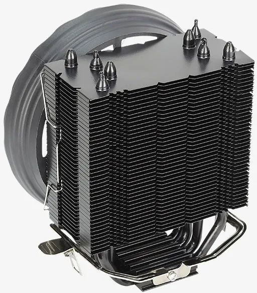 Устройство охлаждения(кулер) Aerocool Rave 4 ARGB Soc-AM5/AM4/1151/1200/1700 черный/белый 4-pin 18-27dB Al+Cu 130W 570gr Ret