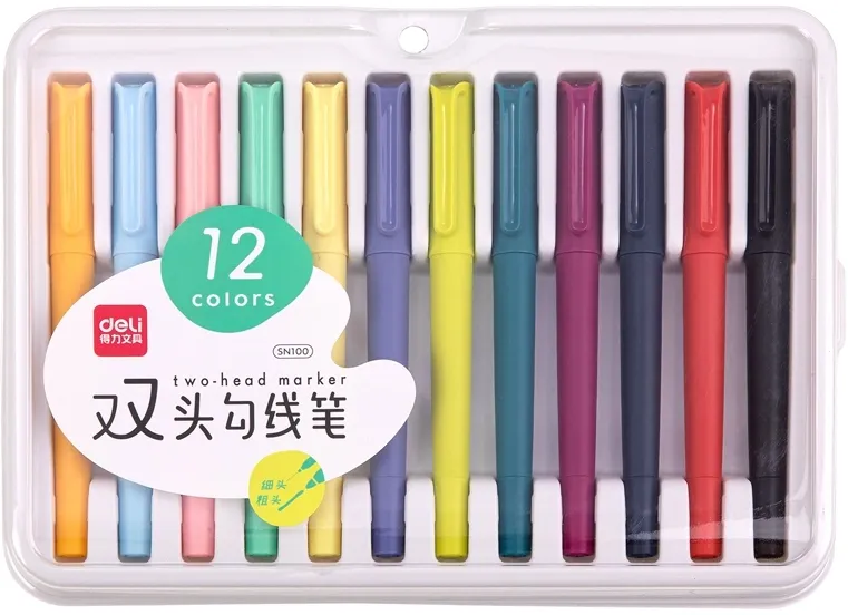 Набор линеров Deli SN100 ассорти пластик (упак.:12шт)