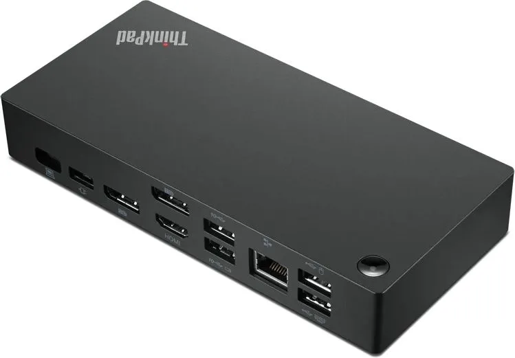 док-станция ThinkPad Universal USB-C Dock (2x DP 1.4, 1x HDMI 2.0, 3x USB 3.1, 2x USB 2.0, 1x USB-C, 1x RJ-45, 1x Combo Audio Jack 3.5mm)