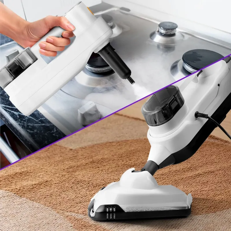 Швабра паровая Kitfort КТ-1072 1300Вт белый/черный