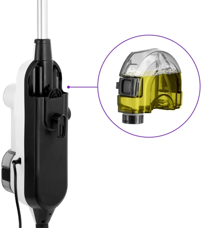 Швабра паровая Kitfort КТ-1072 1300Вт белый/черный