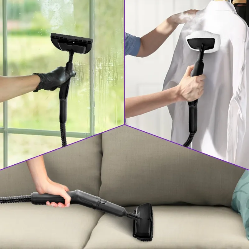 Швабра паровая Kitfort КТ-1072 1300Вт белый/черный