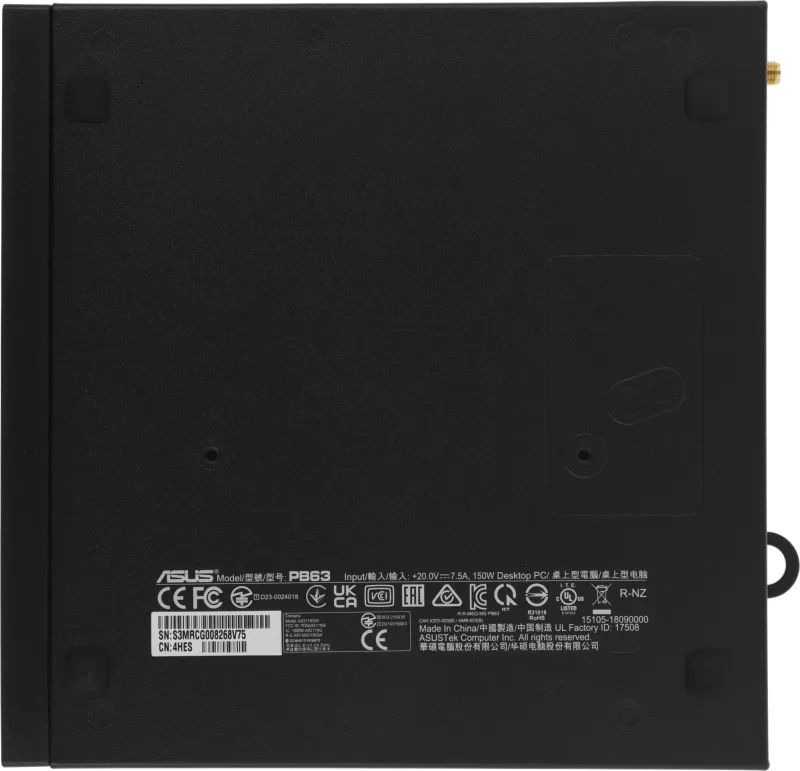 Неттоп Asus PB63-B-B5054MD i3 13400 (2.5) Iris Xe noOS GbitEth WiFi BT 65W черный (90MR0121-M001P0)