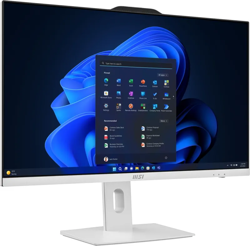 Моноблок MSI Pro AP272P 14M-616RU 27" Full HD i5 14400 (2.5) 16Gb SSD512Gb UHDG 730 Windows 11 Professional GbitEth WiFi BT 120W клавиатура мышь Cam белый 1920x1080