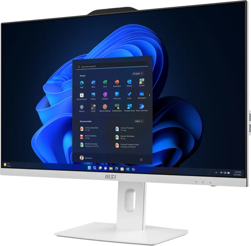 Моноблок MSI Pro AP272P 14M-616RU 27" Full HD i5 14400 (2.5) 16Gb SSD512Gb UHDG 730 Windows 11 Professional GbitEth WiFi BT 120W клавиатура мышь Cam белый 1920x1080