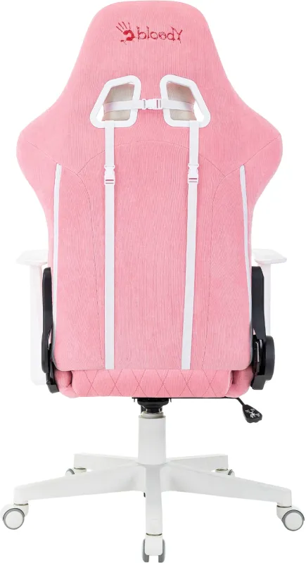 Кресло игровое A4Tech Bloody GC-930 розовый с подголов. крестов. пластик пластик белый