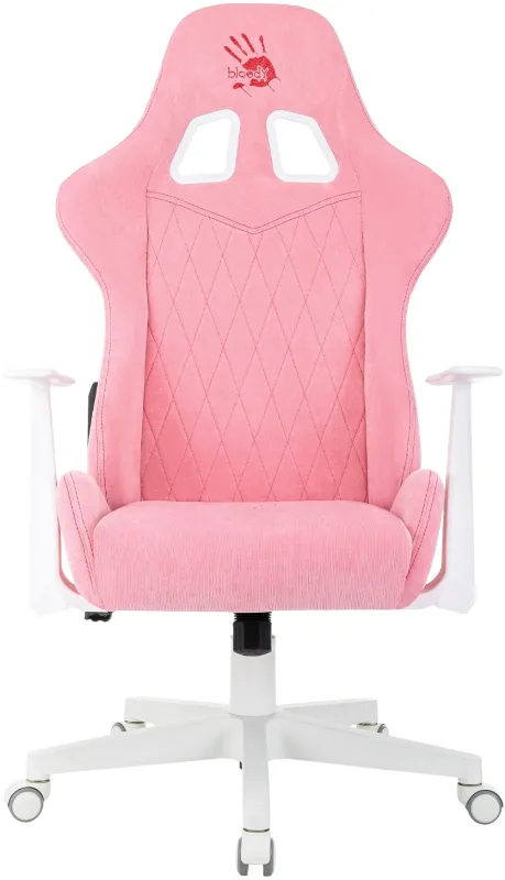 Кресло игровое A4Tech Bloody GC-930 розовый с подголов. крестов. пластик пластик белый