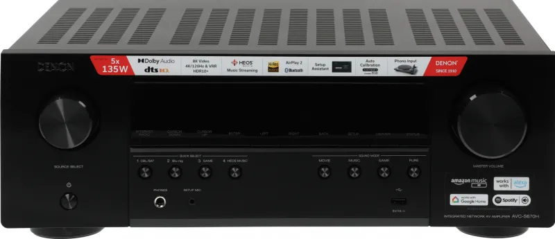 Ресивер AV Denon AVC-S670H 5.2 черный