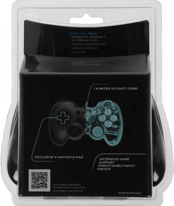 Геймпад Logitech F310 синий/черный USB (940-000112)