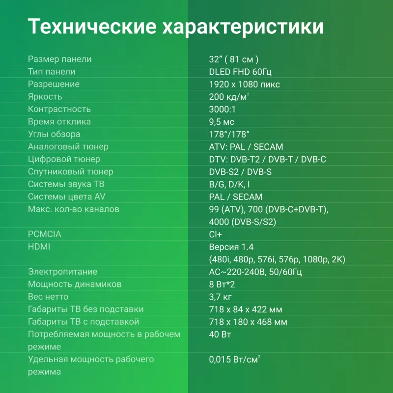 Телевизор LED Digma 32" DM-LED32SBB36 Салют ТВ Frameless Metal черный/черный FULL HD 60Hz DVB-T DVB-T2 DVB-C DVB-S DVB-S2 USB WiFi Smart TV