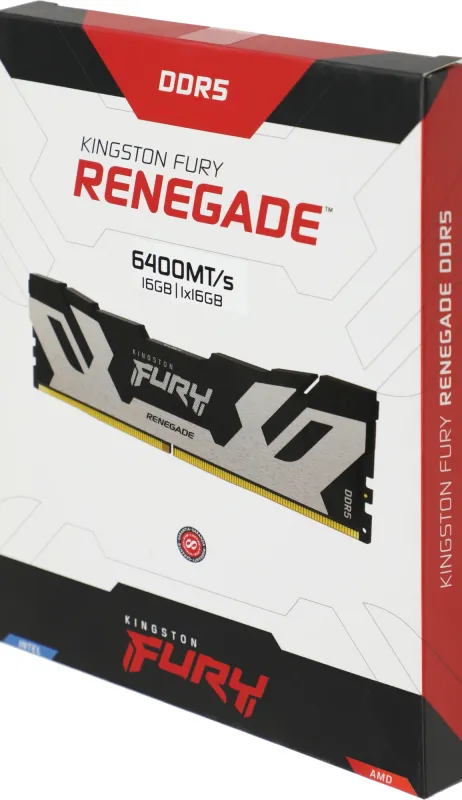 Оперативная память Kingston 16GB 6400MT/s DDR5 CL32 DIMM FURY Renegade Silver XMP