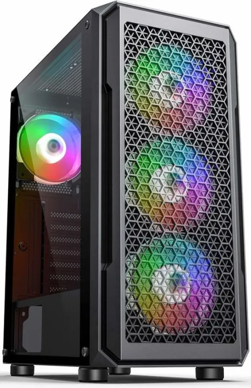 Корпус Accord 3338 черный без БП ATX 1xUSB2.0 1xUSB3.0 1xUSB3.1 audio bott PSU