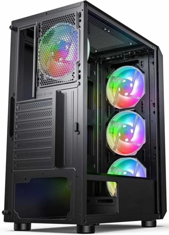 Корпус Accord 3338 черный без БП ATX 1xUSB2.0 1xUSB3.0 1xUSB3.1 audio bott PSU