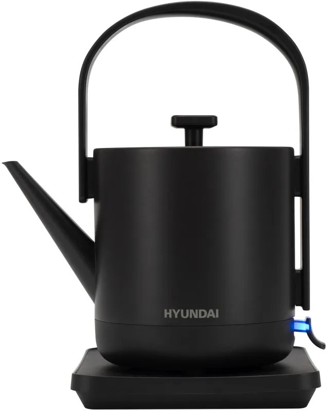 Чайник электрический Hyundai HYK-S2507 0.6л. 1000Вт черный корпус: металл