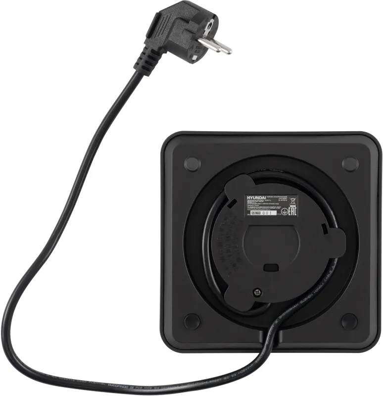 Чайник электрический Hyundai HYK-S2507 0.6л. 1000Вт черный корпус: металл