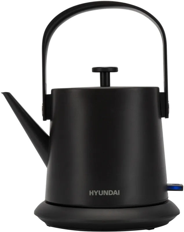 Чайник электрический Hyundai HYK-S2042 0.6л. 1000Вт черный корпус: металл
