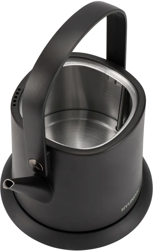 Чайник электрический Hyundai HYK-S2042 0.6л. 1000Вт черный корпус: металл
