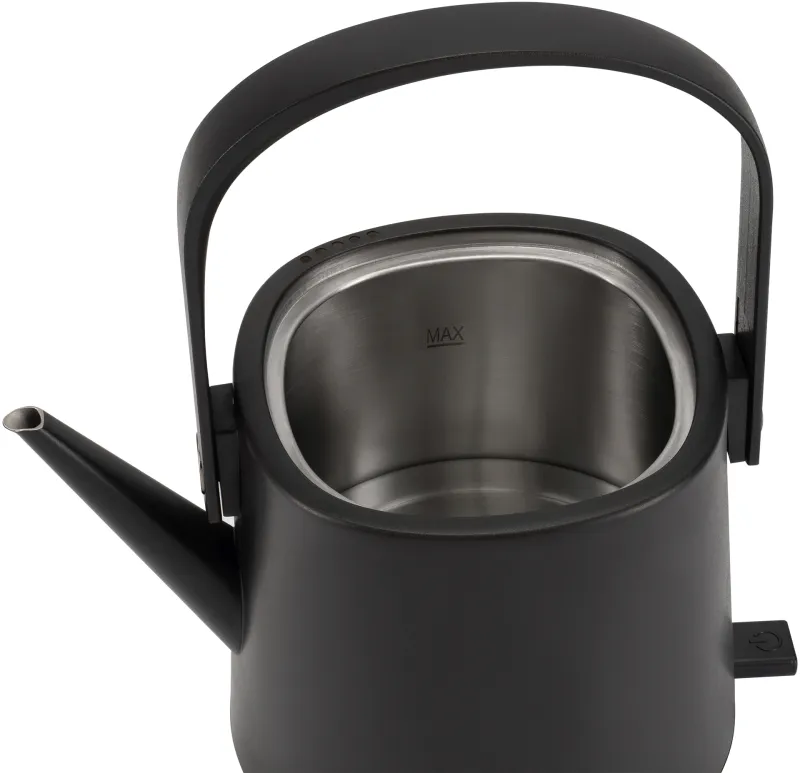 Чайник электрический Hyundai HYK-S2042 0.6л. 1000Вт черный корпус: металл