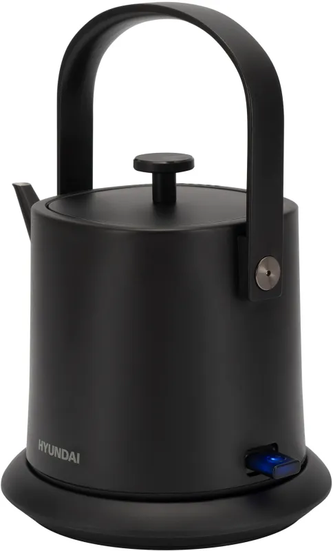 Чайник электрический Hyundai HYK-S2042 0.6л. 1000Вт черный корпус: металл