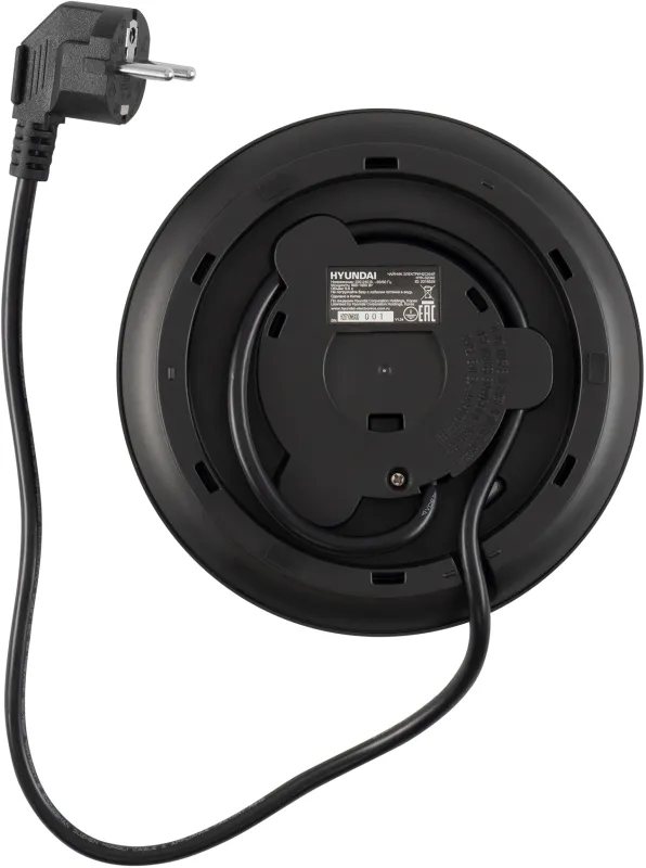 Чайник электрический Hyundai HYK-S2042 0.6л. 1000Вт черный корпус: металл