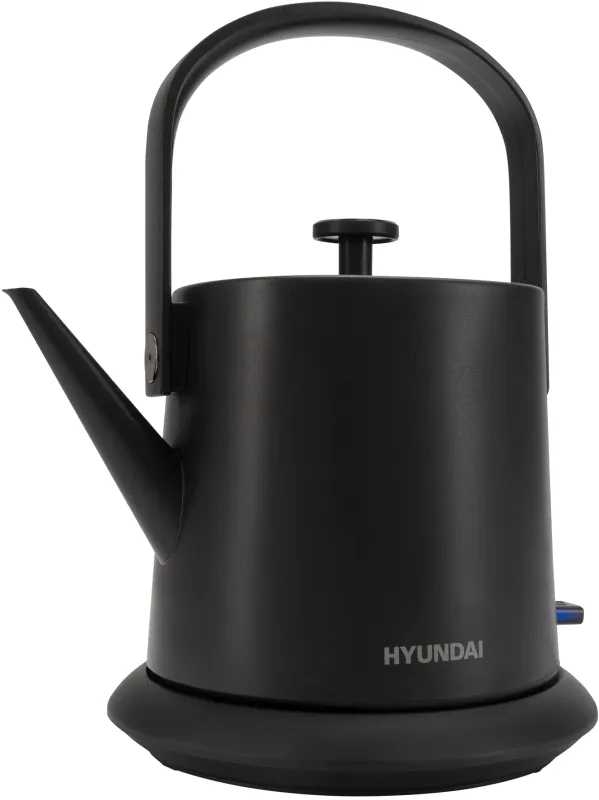 Чайник электрический Hyundai HYK-S2042 0.6л. 1000Вт черный корпус: металл