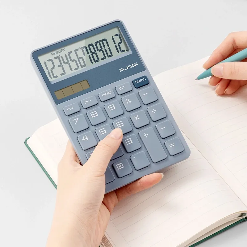 Калькулятор настольный Deli Nusign NS042 синий 12-разр.