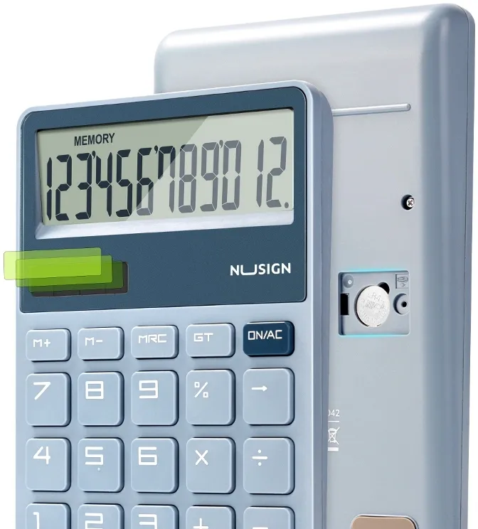 Калькулятор настольный Deli Nusign NS042 синий 12-разр.