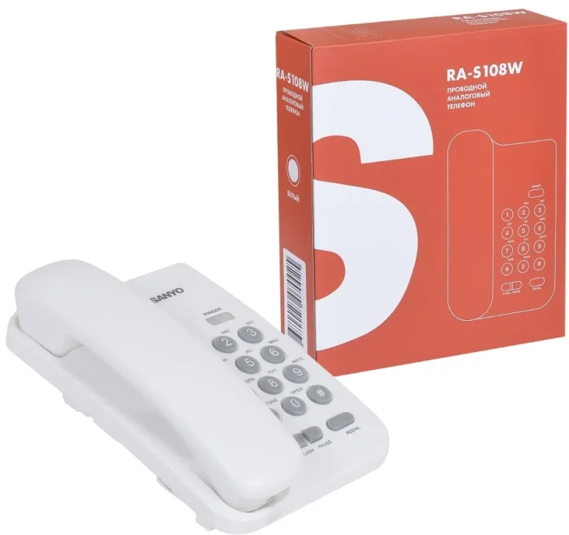 Телефон проводной Sanyo RA-S108W белый