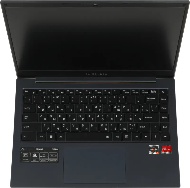 Ноутбук Maibenben S14A-R545UM Ryzen 5 Pro 4650U 8Gb SSD256Gb AMD Radeon Graphics 14" IPS FHD (1920x1080) Linux dk.blue WiFi BT Cam 5000mAh (S14A-R545UMA1SLURE0)