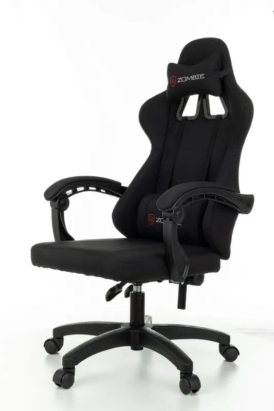 Кресло игровое Zombie Rudger черный крестов. пластик