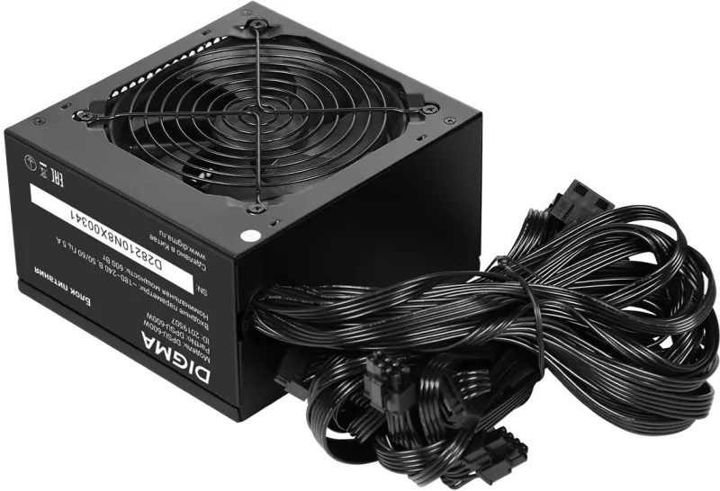 Блок питания Digma ATX 600W DPSU-600W (20+4pin) 120mm fan 2xSATA RTL