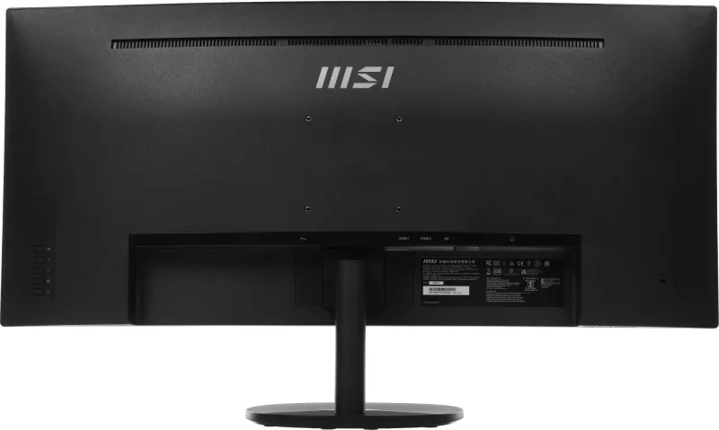 Монитор MSI PRO MP341CQ 34" 21:9 UWQHD(3440x1440) VA Curve1500R,1ms(MPRT),3000:1,100M:1,300nit,178/178,2xHDMI 2.0,DP 1.2,Tilt,Speaker,VESA,100Hz,Black,1y war-ty