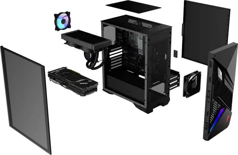 ПК MSI Infinite X2 14NUG9-439RU Core i9 14900KF (3) 64Gb 2Tb 7.2k SSD1Tb RTX4080 16Gb Windows 11 Professional 2.5Gigabit WiFi BT 850W черный (9S6-B90421-439)