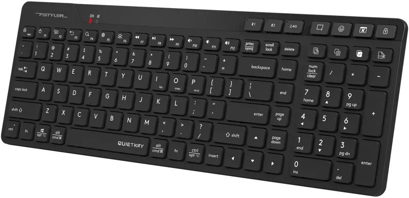Клавиатура A4Tech FBK27C AS черный USB беспроводная BT/Radio slim Multimedia