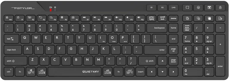 Клавиатура A4Tech FBK27C AS черный USB беспроводная BT/Radio slim Multimedia