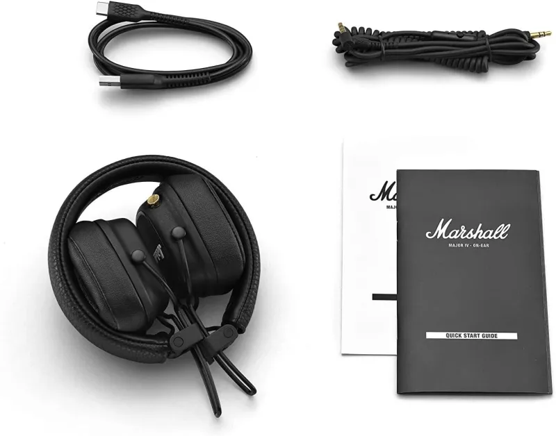 Гарнитура накладные Marshall Major IV черный беспроводные bluetooth оголовье (1005773)