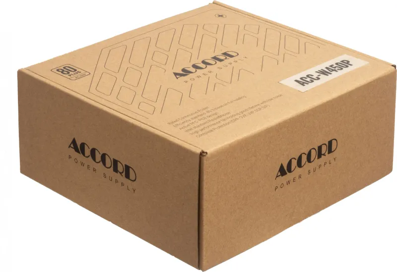 Блок питания Accord ATX 450W ACC-W450P 80 PLUS WHITE (20+4pin) 120mm fan 6xSATA