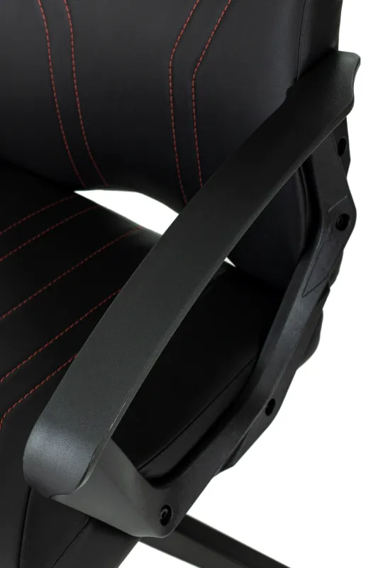 Кресло игровое Zombie 50 черный/красный эко.кожа крестов. пластик